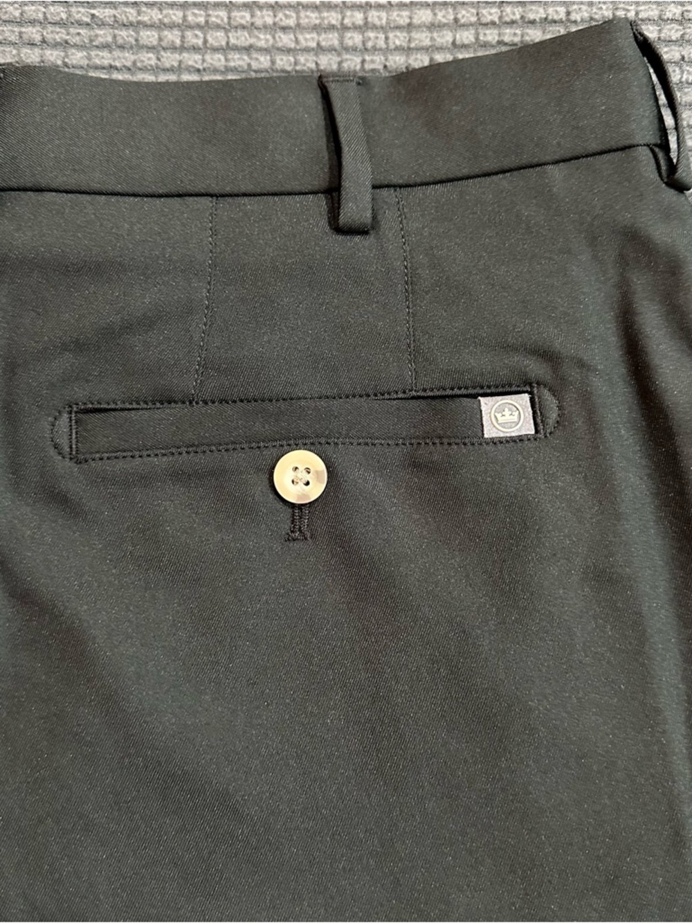 Peter Millar Crown Sport Golf Shorts Black Mens Size 36 Performance Stretch - Picture 6 of 7